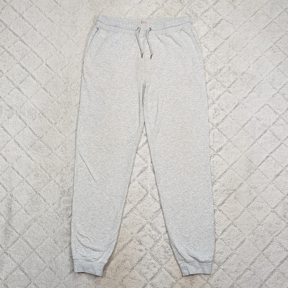Faherty Sweatpants Mens XL White Gray Heathered High Standard Fleece Casual - Picture 1 of 9
